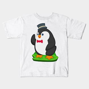 Penguin Groom Bow tie Wedding Kids T-Shirt